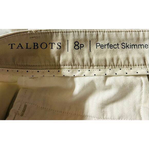 Talbots Petite The Perfect Skimmer Capris | Beige Tan Size 8P - Picture 4 of 10